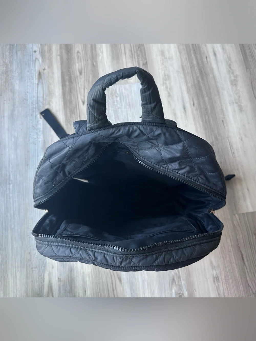 Kate Spade Black Quilted Nylon Backpack Gold Hardware Repair Project
